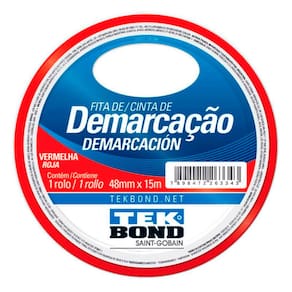 Fita de Demarcação Vermelha 48MM x 15M - Tekbond 21221048200