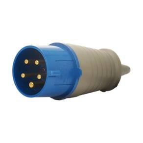 Plug Industrial Soprano 3P+T+N IP44 9H 16A 220\240Vca Azul