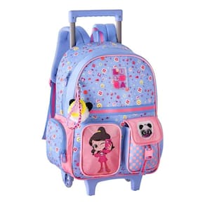 Mochila de Carrinho Luluca c/ Chaveiro LU24614K Lilás -Clio
