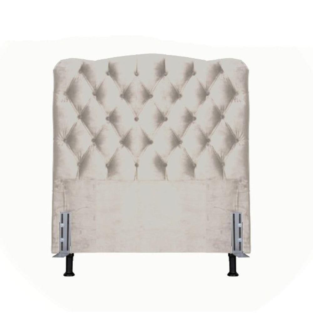 Cabeceira Solteiro 88 - Bello Box - Dunas Suede Bege