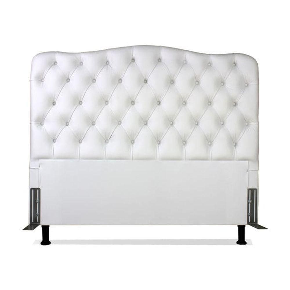 Cabeceira Queen 158 - Bello Box - Dunas Sintético Branco