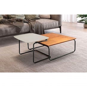 Conjunto Mesa De Centro Kairos Larflex Cor:off White