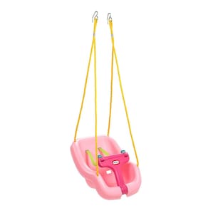 Swing Little Tikes Snug `n Secure Pink 2 em 1 9M-4Y com alças