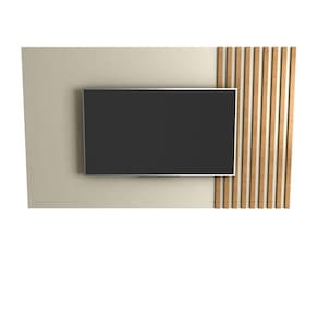 Painel Para Tv Até 60 Polegadas Luara 1,60x90cm Off White / Ipê