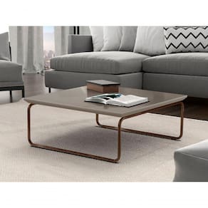 Mesa De Centro Kairos Pé Café Bisart Decor Cor:concreto