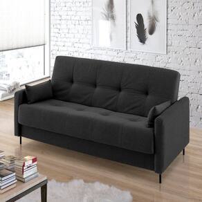 Sofá Cama Jazz 2 Lugares 195cm X 90cm X 90cm Preto