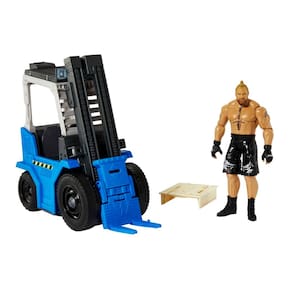 Conjunto de jogos Mattel WWE Wrekkin` Slam & Stack Forklift com Brock Lesnar