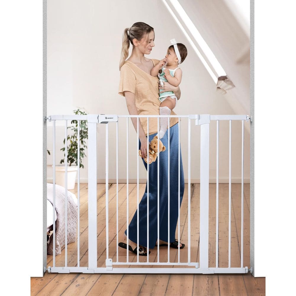 Baby Gate COMOMY 36 Extra Tall para escadas, portas, branco
