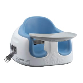 Baby Multi Seat Booster Bumbo 3 em 1 com bandeja de alimentação azul