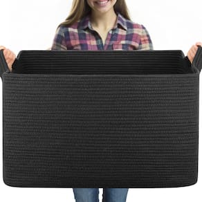 Cesta de armazenamento OIASKET Extra Large 95L para cobertores, brinquedos