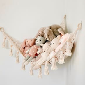 Toy Hammock Sasa Baby and Toddler Macramê para bichos de pelúcia