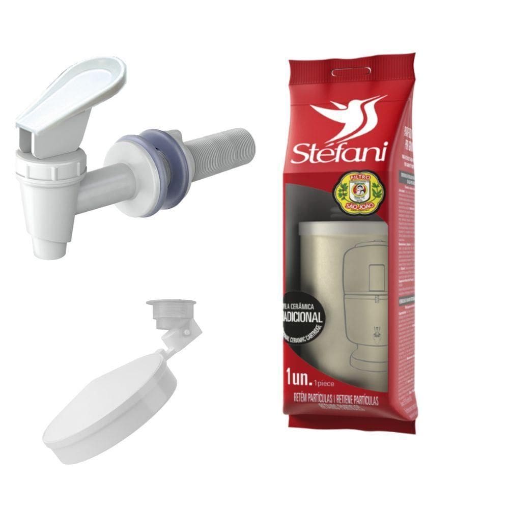 Kit 03 Un Vela São João + 01 Un Torneira + 03 Un Boia Stefani