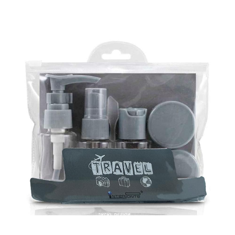 Kit De Frascos Cosméticos Para Viagem 7 Peças Com Necessaire
