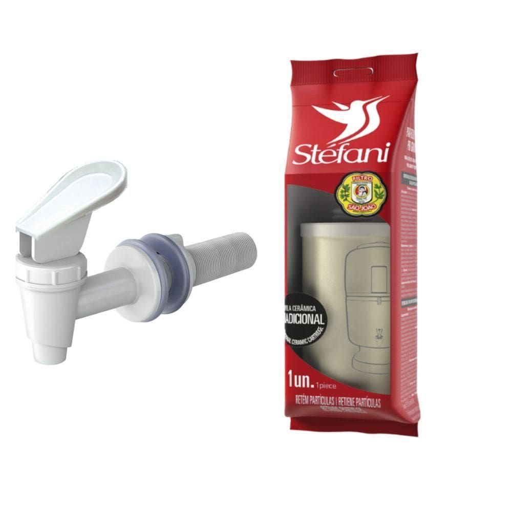 Kit 01 Un Vela São João Tradicional + 01 Un Torneira Stéfani