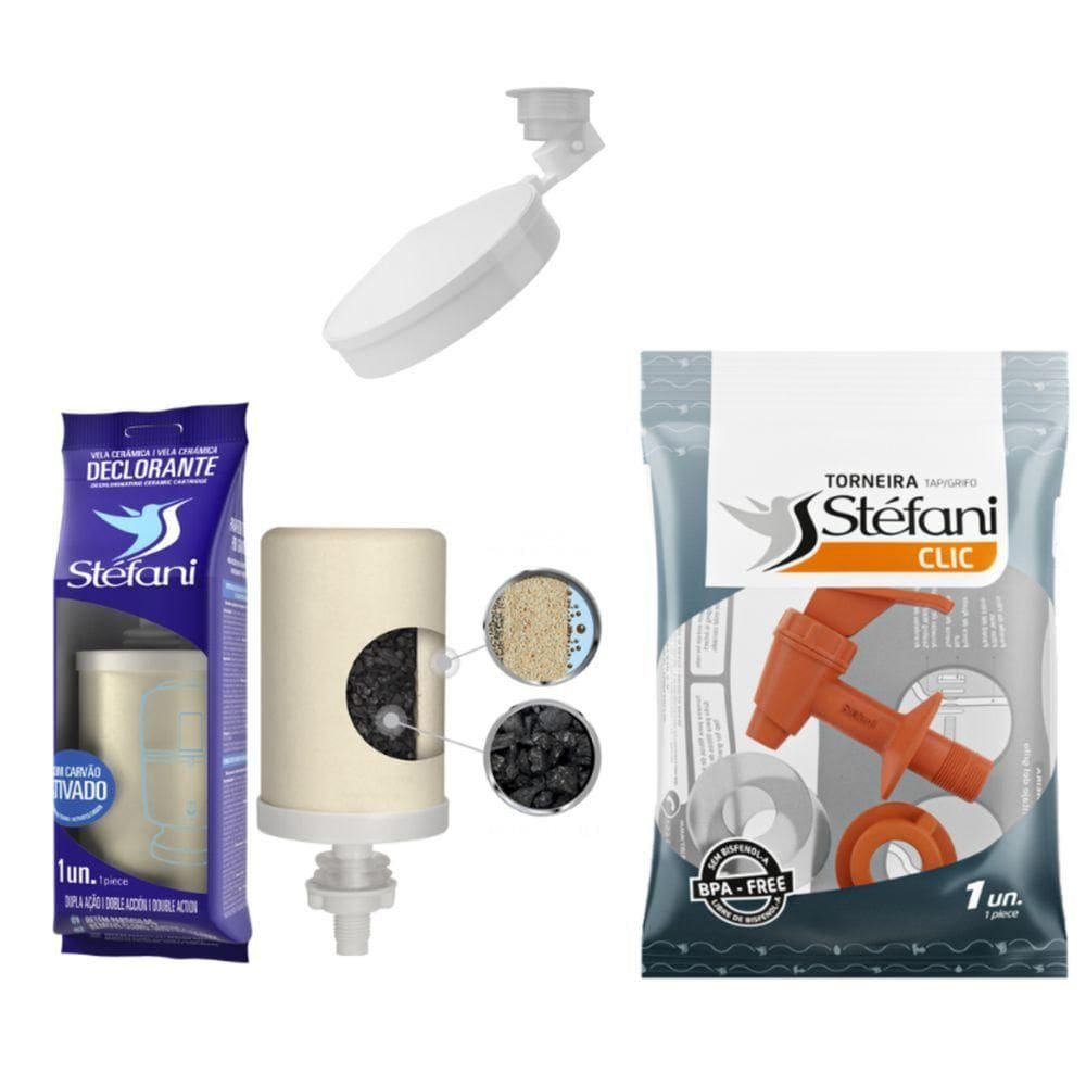 Kit 04 Un Vela Declorante 01 Un Torneira 03 Un Boia Stefani