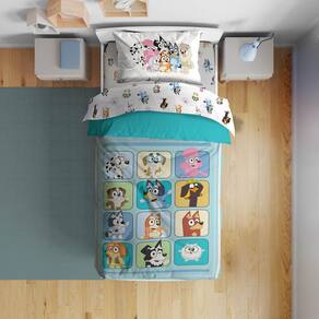 Conjunto de edredom Sunny Side Up Bluey & Friends Toddler de 4 peças