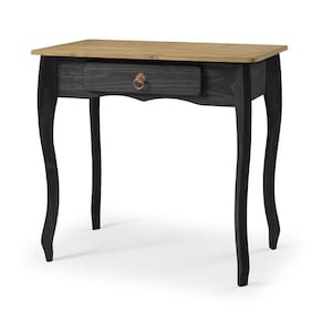 Aparador para Sala Pés Luiz XV com Gaveta D230 - Preto Rustic