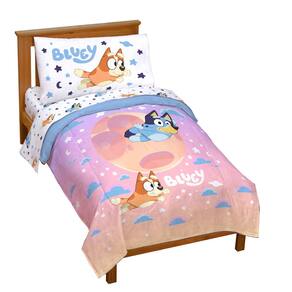 Conjunto de edredom Jay Franco Bluey & Bingo Toddler de 4 peças