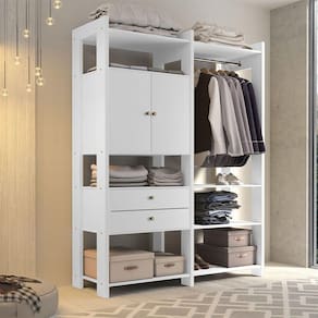 Arara Closet Toronto Luxo Para Quarto Branco - Luapa - Branco