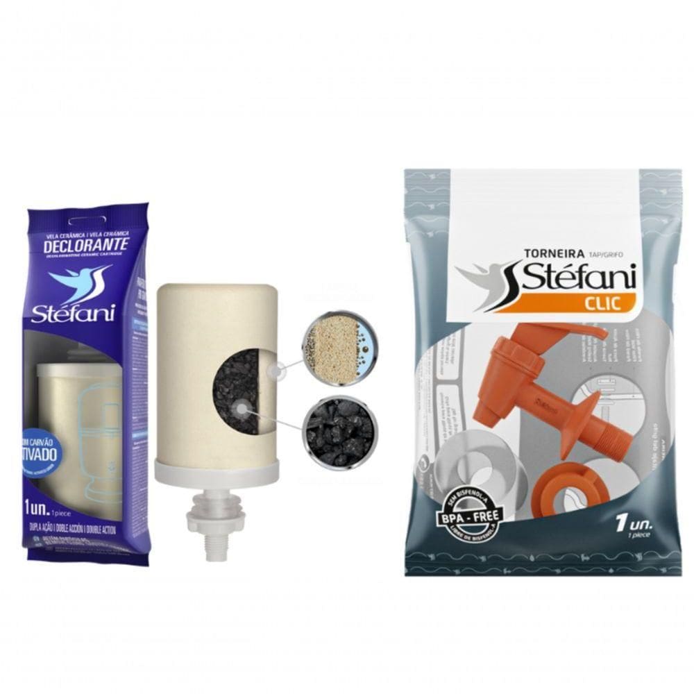 Kit 04 Un Vela Declorante + 01 Un Torneira Clic Stefani