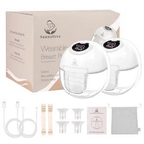 Bomba de mama elétrica vestível Sunnaltree S32, 180 ml, pacote com 2 unidades