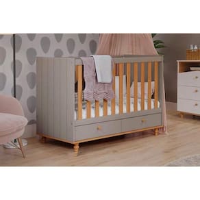 Berço Infantil Candy Fendi/Nature - Permóbili Baby