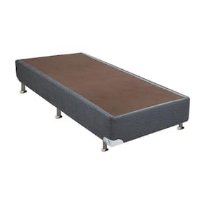 Cama Box Base Solteiro Universal Suede Gray (88x188x30) - Ortobom