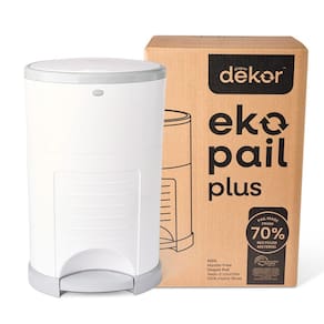 Balde de fraldas, fralda Dekor EKO Plus, branca, ecológica
