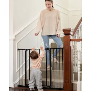 Baby Gate InnoTruth 73,6-107 cm de largura para escadas 76 cm de altura, preto