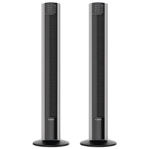 Ventilador de Torre XtraAir  com Controle Remoto, Ionizador de Ar para Sala, Quarto, Escritório e Mais, Pacote com 2,Lasko