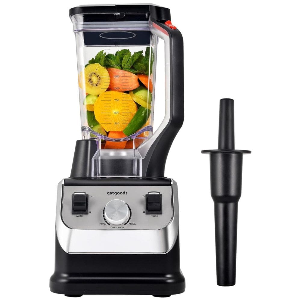 Liquidificador Profissional de Bancada 2 Litros com Velocidade Variável e Função Autolimpante, 110V 2200W, GATGOODS, Preto