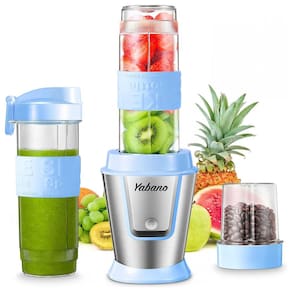 Mini Liquidificador Portátil 590mL em Aço Inoxidável, 500W, 110v, YABANO, Prateado