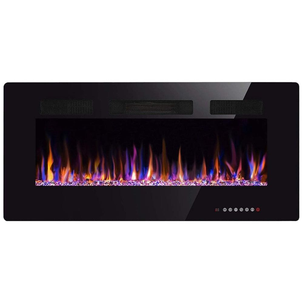 Lareira Elétrica Xbeauty de 76 cm, Embutida ou de Parede, Linear, Ultrafina e Leve, LED, Tela Touch, Controle Remoto, 1500W