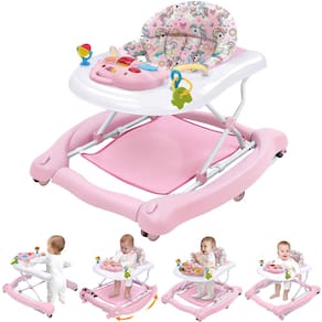 Baby Activity Walker Pawtong 5 em 1 Rocker Bouncer rosa