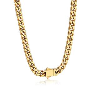 Corrente Bandmax Cuban Link 5mm para homens 50cm em aço inoxidável 316L