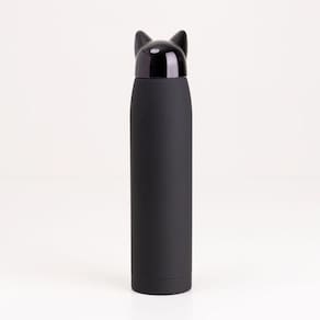 Garrafa Termica Com Alca Gato Preto