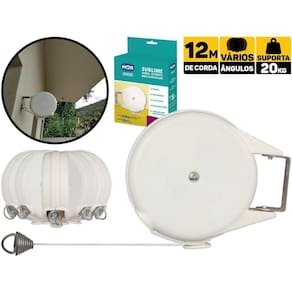 Varal Retrátil Com Corda Multiangular De 12m Mor 006056 006056