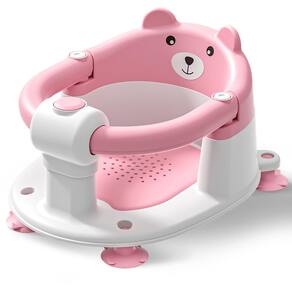 Assento de banho de bebê Tavlshero para bebês de 6 meses ou mais rosa