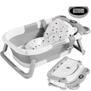 Banheira dobrável para bebês TPN para bebês e crianças pequenas com monitor de temperatura