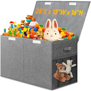 Caixa de brinquedos Rocando Extra Grande com Tampa 90L Capacidade 63x33x41cm