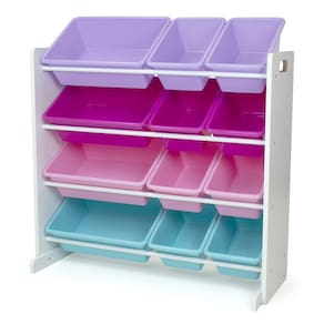 Organizador de armazenamento de brinquedos Humble Crew branco/rosa/roxo/turquesa