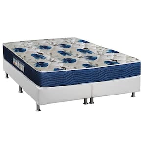 Cama Box Queen: Colchão Anatômico Ortobom D28/Ep Fort Tech Iso 60 + Base Crc Courano White(158X198)