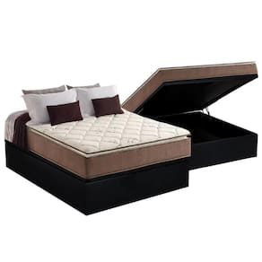 Cama Box Baú Casal: Colchão Ortopédico Anjos D28 / Ag65 Star Pillow Top + Base Black(138X188)
