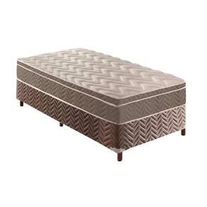 Cama Box Solteiro: Colchão Ortopédico Paropas D28/Ep Pasquale + Base Crc Rústico Brown(88X188)