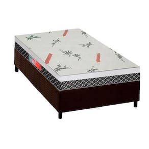 Cama Box Solteiro: Colchão Ortopédico Plumatex D28/Ep Falcon Ultra Firme + Base Brown(88X188)