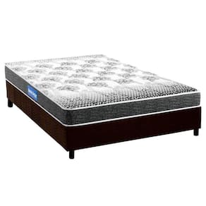 Cama Box Casal: Colchão Espuma Probel Guarda Costas Resistente Double Face + Base Brown(138X188)
