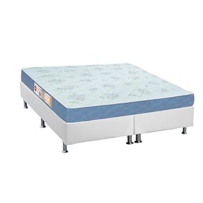 Cama Box King: Colchão Espuma Castor D45 Sleep Max + Base Crc Courano White(193X203)