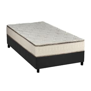 Cama Box Solteiro: Colchão Molas Luckspuma Bonnel Montreal Spring + Base Crc Suede Gray(88X188)