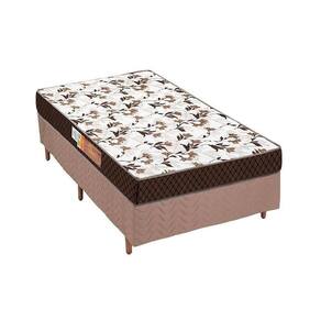 Cama Box Solteiro: Colchão Espuma Polar D28/Ep Orthoface + Base Crc Rústico Clean(78X188)