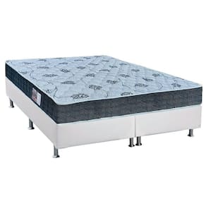 Cama Box Queen: Colchão Espuma D45 Orthoflex Comfortpedic Line + Base Crc Courano White(158X198)